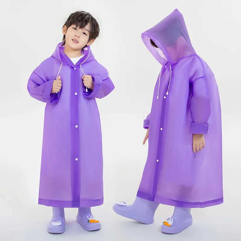 Children Rain Poncho Non-Disposable Travel Rain Gear Coat Outdoor Hiking Accessories Child Raincoat Kids Rainwear Waterproof Y240813
