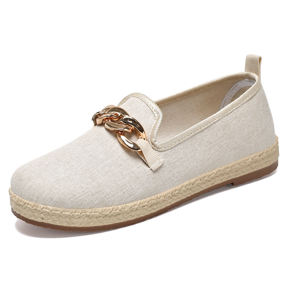 Ddmysports Women S Summer New Women Canvas Casual One Foot Lazy Middle Aged And Elderly Shallow Mouth Shoes Outdoor Shoes