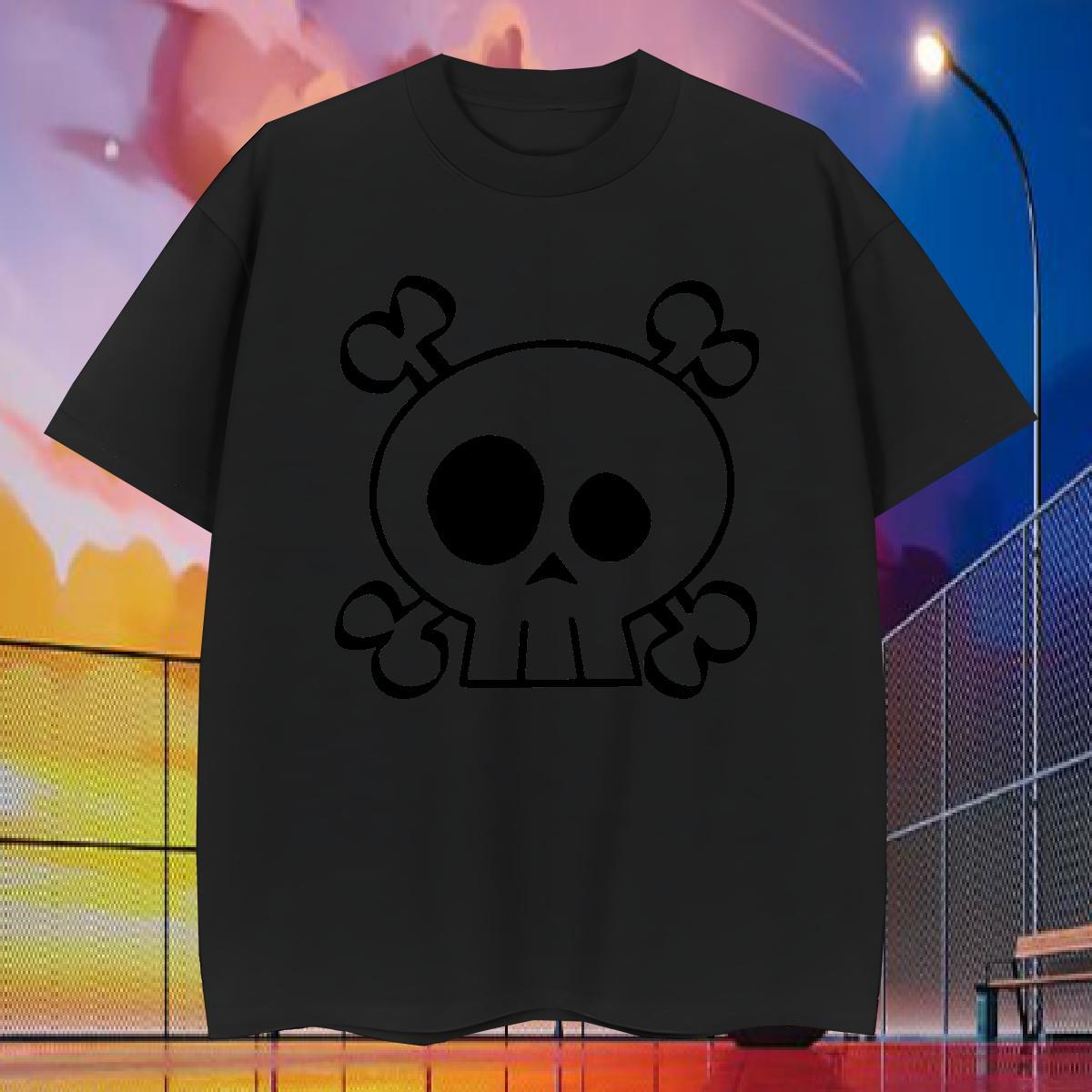 2024 Designer Men T Shirts skull Tees 100% Cotton 230g Casual Brand Custom Print Plus Size Breathable Short Sleeve Tshirts
