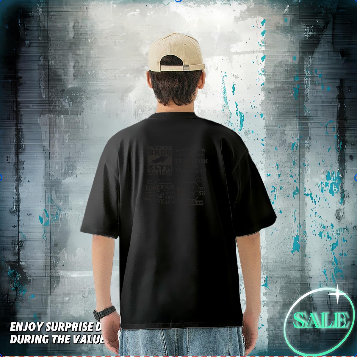 Custom T Shirt For Man letter Top Tees 100% Cotton 230g Street Cool Design Custom Print Plus Size Breathable Crew Neck Men Clothes T-Shirt