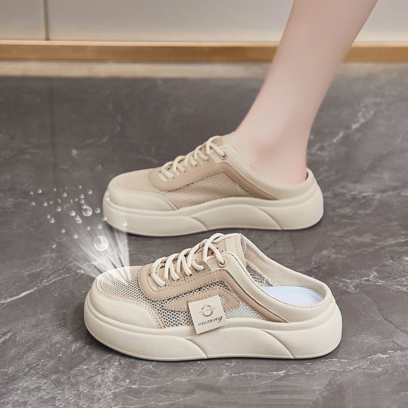 Ddmysports Ollow Out Breathable Thick Sole White Women In Summer Thin For Casual Sports S Shoes With Toe Caps And Mesh Holes Sandals Outdoor Shoes
