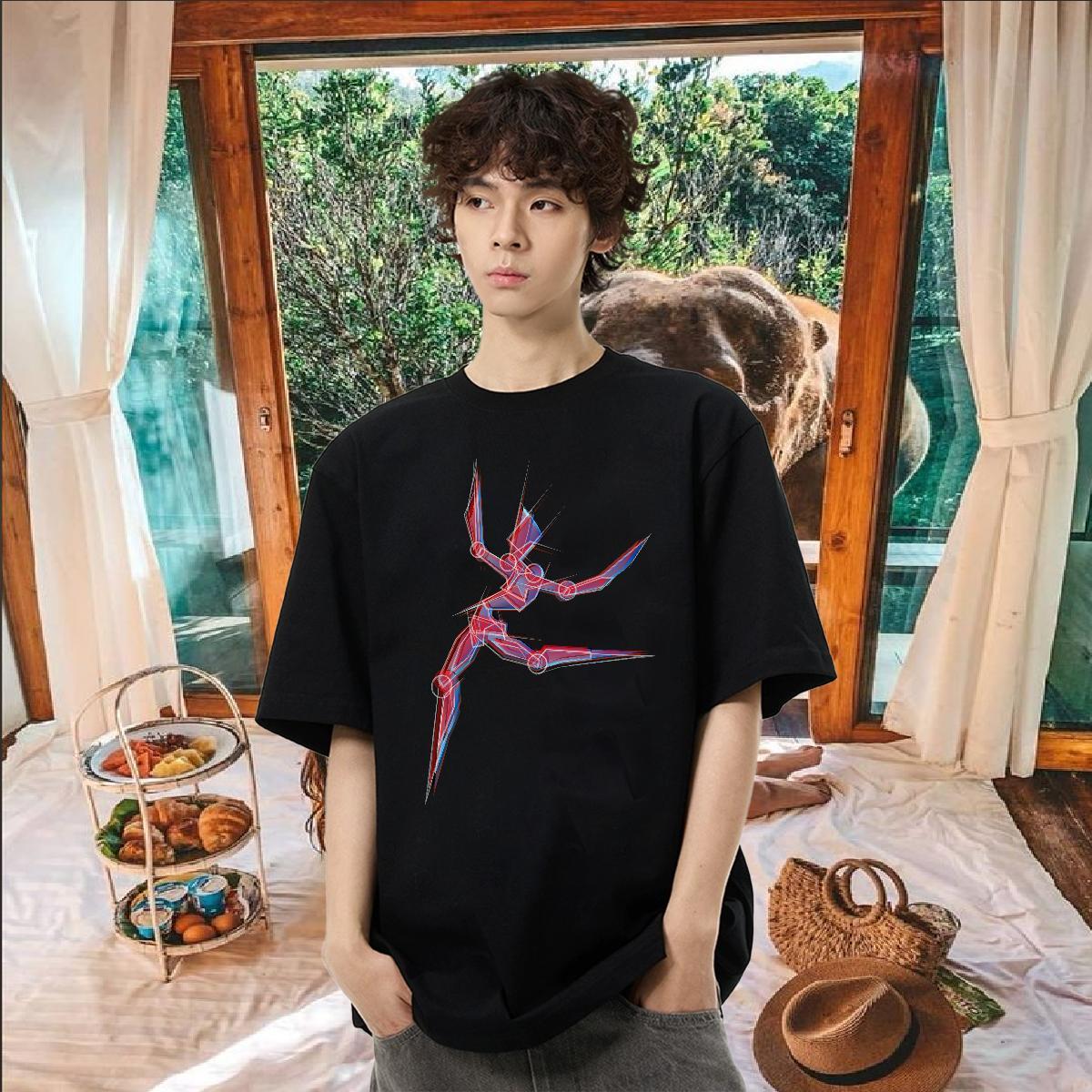 Free Shipping T Shirt For Man ET Tees 230g Cotton Casual Cool Custom Print Plus Size Pure Cotton Mens Tshirts