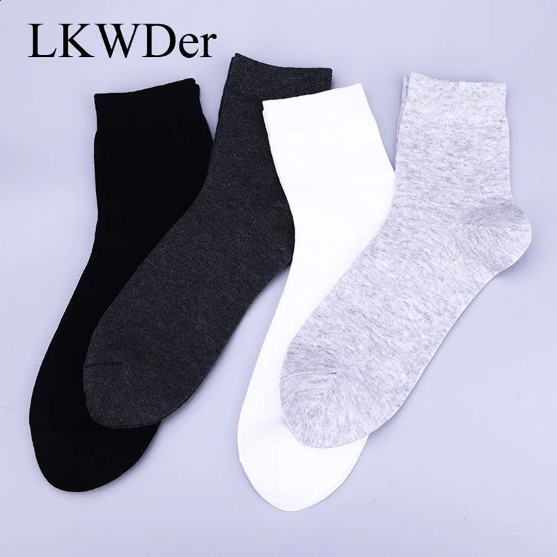 LKWDer 5 Pairs Mens Socks 98% Cotton High Quality Socks Men Large Big Plus Size 495051 Casual Business Sock Calcetines Hombre 240812