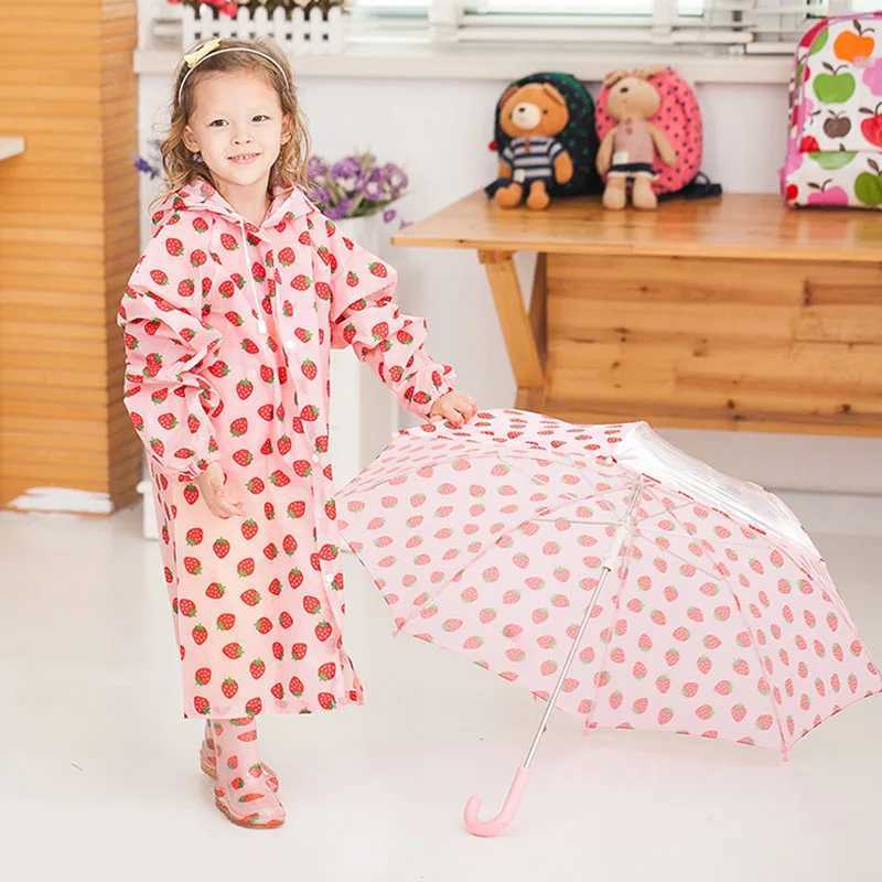 Children Raincoat Kids for Girls Boys Cute Waterproof Child Rain Coat Cover Poncho Rainwear Hooded Impermeable Kid Raincoats Y240810