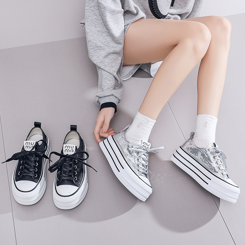 Ddmysports Canvas Women S Summer New Student Korean Edition Instagram Versatile Thick Sole Board Spring Casual Shoes BR Outdoor