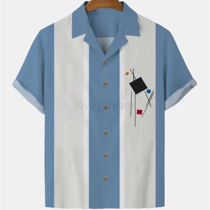 Mens Solid Color Stripe Pattern Luxury Elegant Casual Social Hawaiian Shirt Idols Normal Fashion Unisex Y2k General ClothesXJ240812