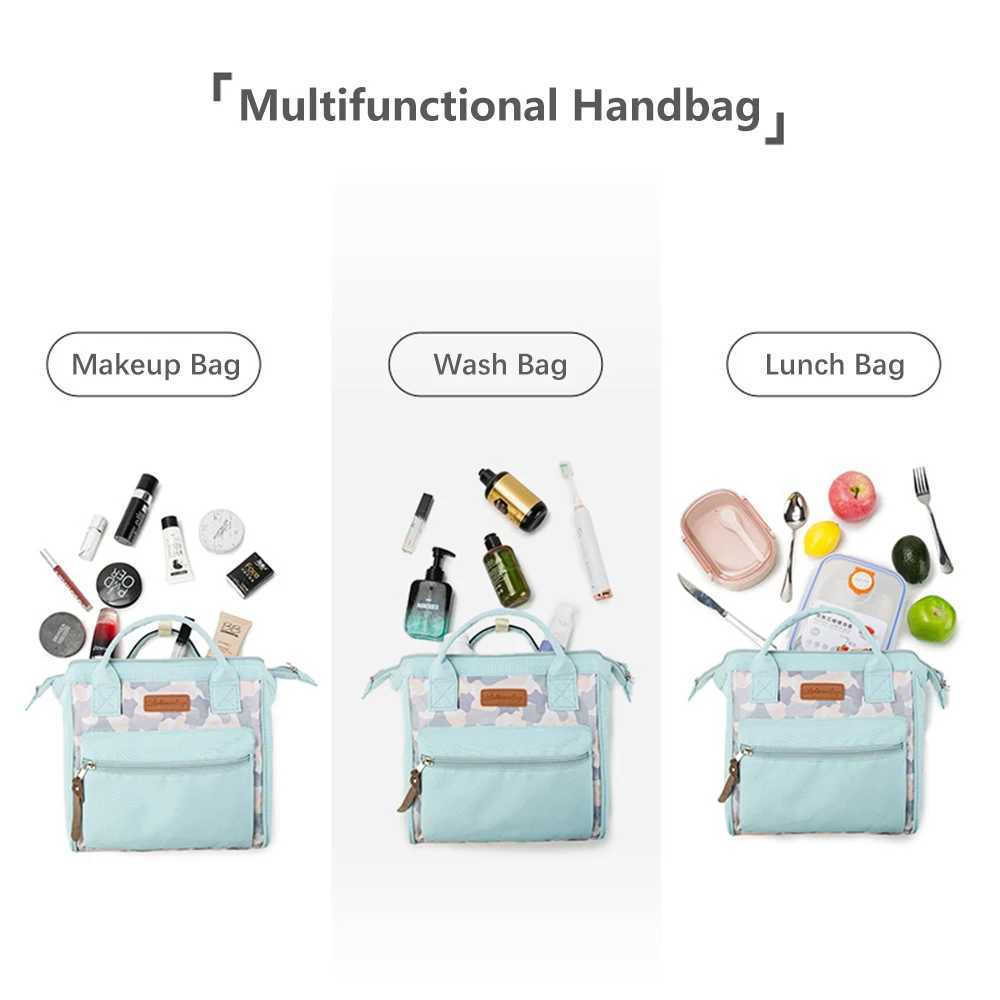 Multi functional dial bag outdoor travel handbag baby bag handbag suitable for mothers waterproof large capacity with handbag W240812