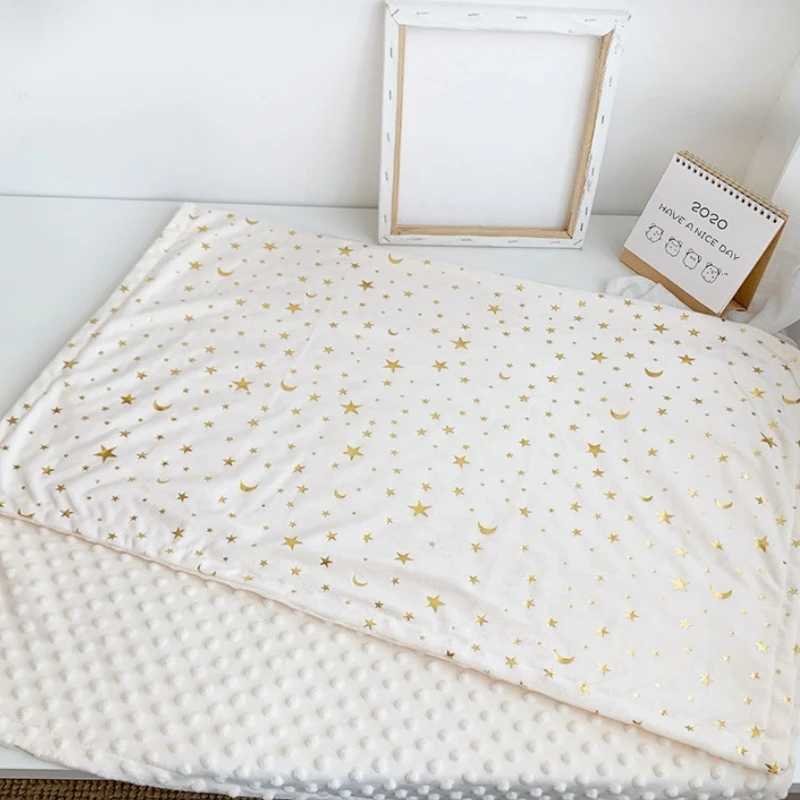 Baby blanket winter soft wool baby stroller cover comfortable bedding baby bed swaddle packaging thick wool baby blanketW240810