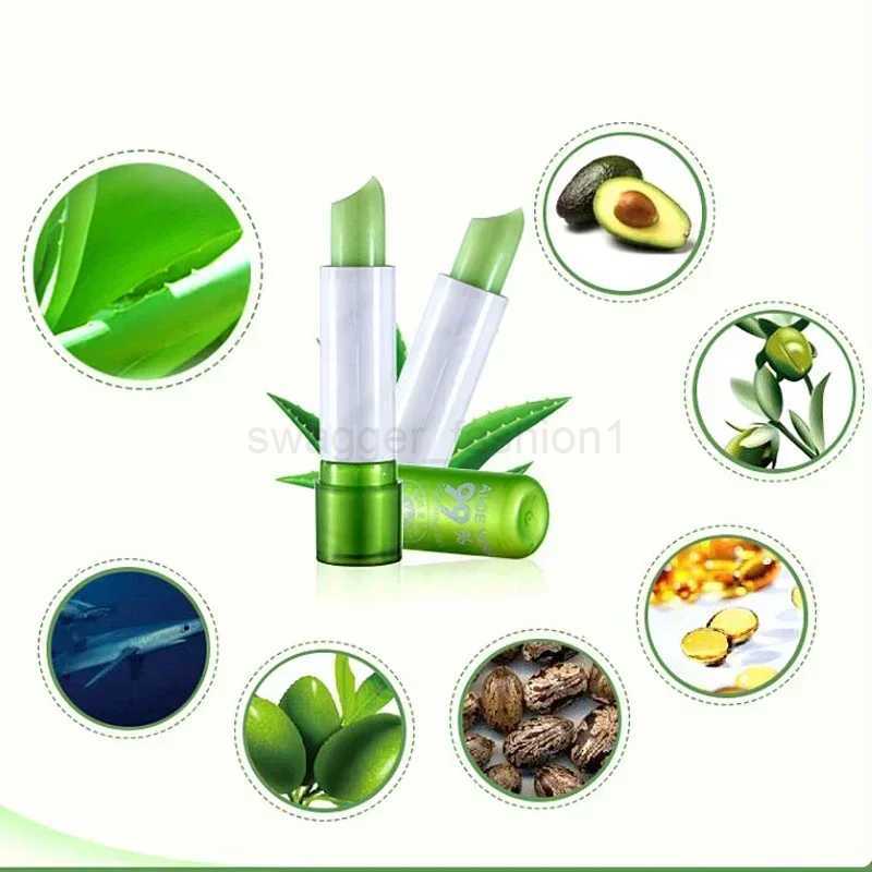 1PC Moisture Lip Balm Long-Lasting Natural Aloe Vera Lipstick Color Mood Changing Long Lasting Moisturizing Lipstick Lips MakeupXJ240812