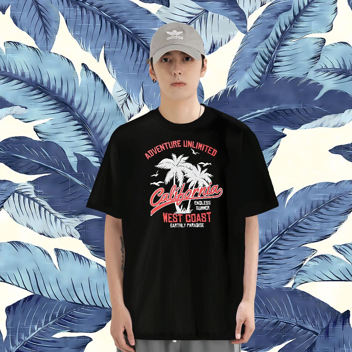 Fashion Design T Shirt For Man tree Tops 230g Pure Cotton Spring Summer Soft Customized Breathable Crew Neck Mens Tshirts