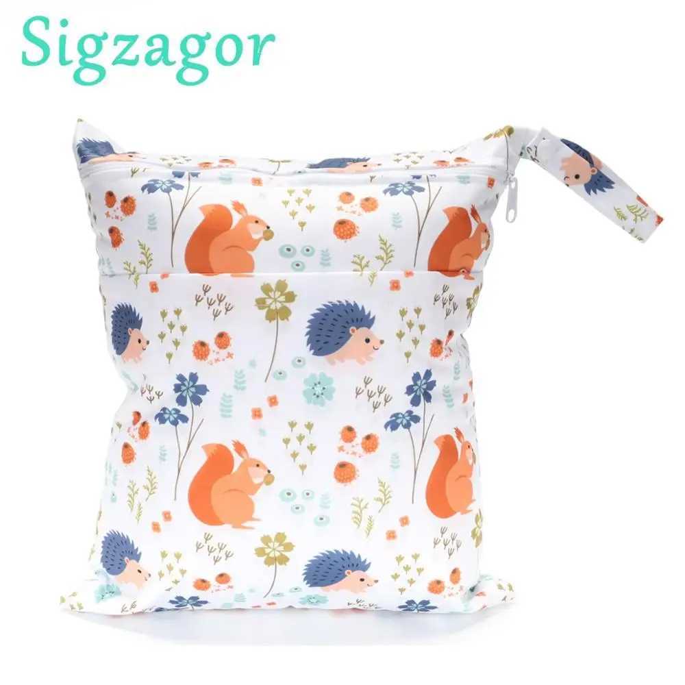 1 wet dry bag baby diaper with two zippers sleeping bag waterproof swimming pool W240812