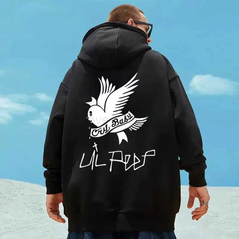 Cute Peace Dove Print Black White Fashion Graphic Hoodies Men Sudadera Con Capucha Hombre Design Homme Sudaderas Para HombreXJ240812