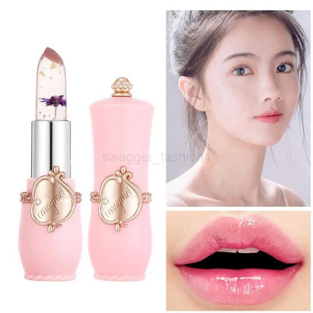 6Pcs/Box Crystal Clear Flower Jelly Lip Balm Lipstick Kits Temperature Color Changing Lip Gloss Moisturizer Nourishing Lip StickXJ240812