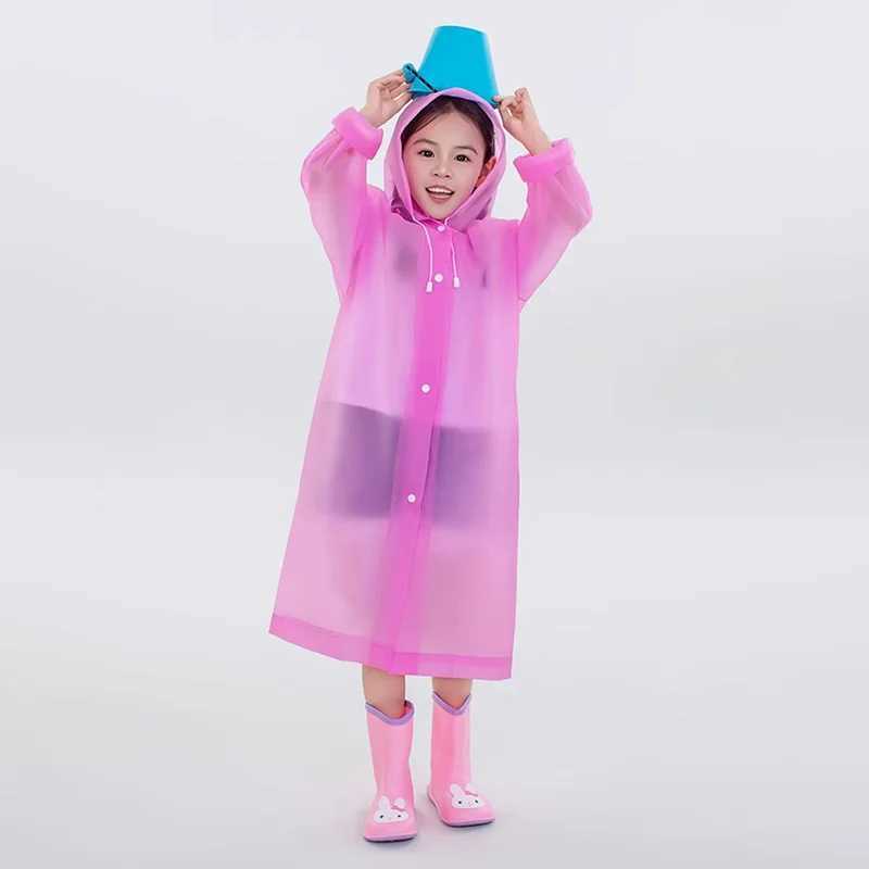 Children Rain Jacket Raincoat Outdoor Hiking Rain Poncho for Boy Girl Travel Rain Gear Coat Kids Child Waterproof Rainwear Y240810