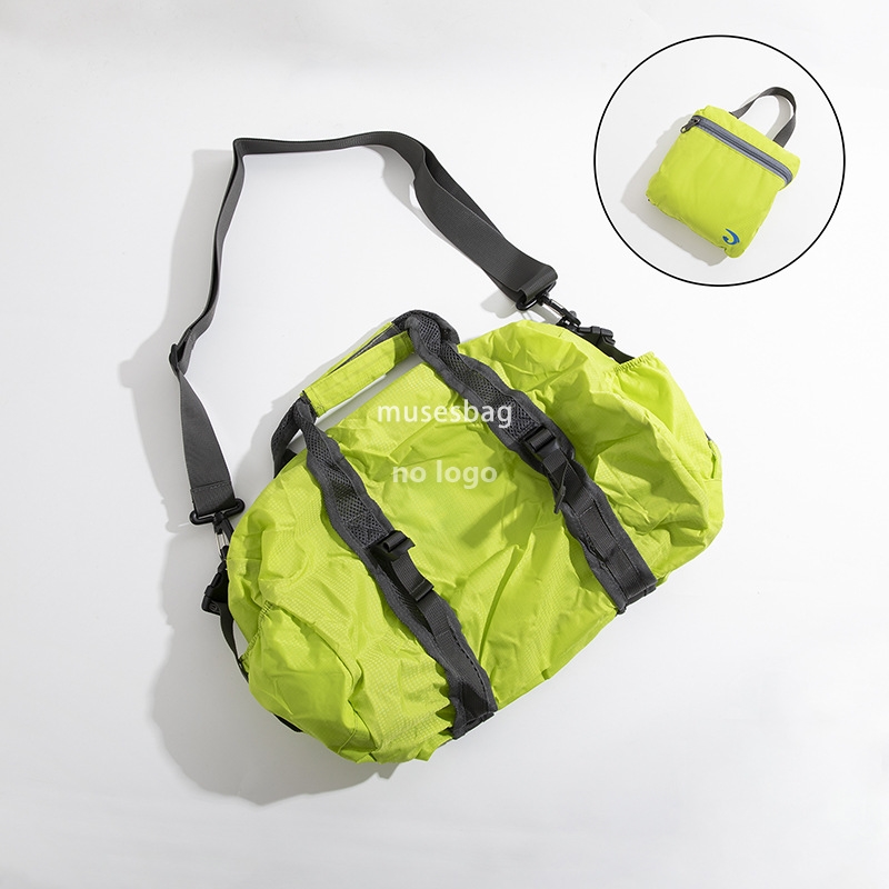 Men's and women's lightweight foldable duffle bag Personality stylish sports fitness bag Casual short trips outdoor handbag