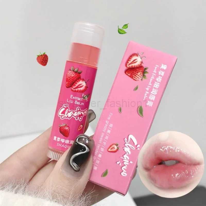 Jelly Fruit Lip Balm Plant Extract Moisturizing Nourishing Lip Pomade Lasting Hydrating Lip Gloss Care Juicy Peach LipsticksXJ240812