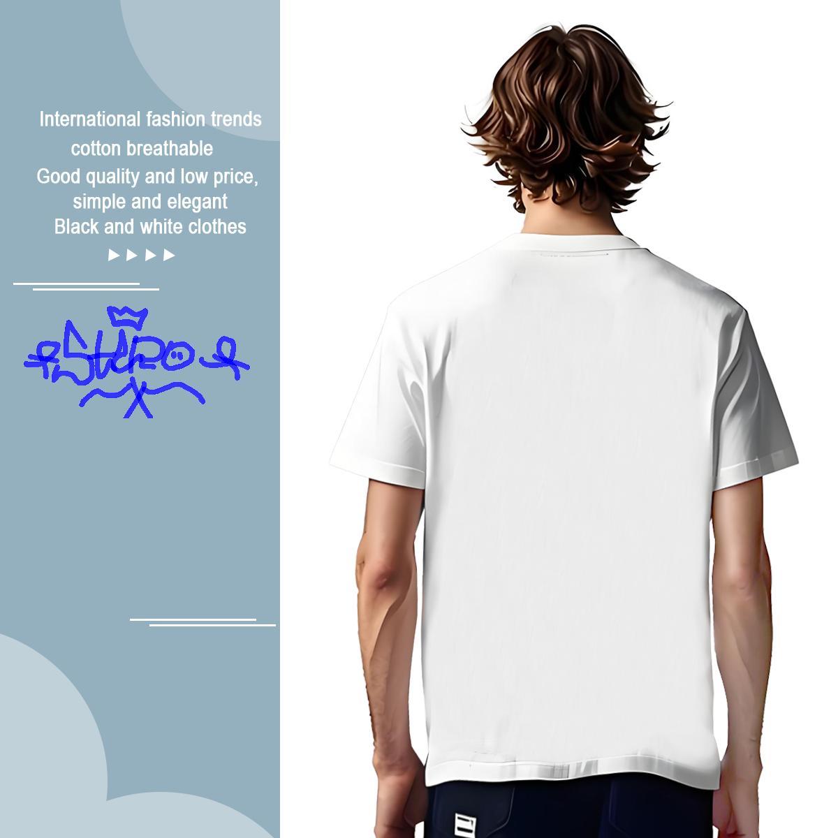 Unisex cartoon T shirt Anime Printing Street Couples T Shirts 230g 100% Cotton New Designer Breathable Soft Oversized 4XL Tees