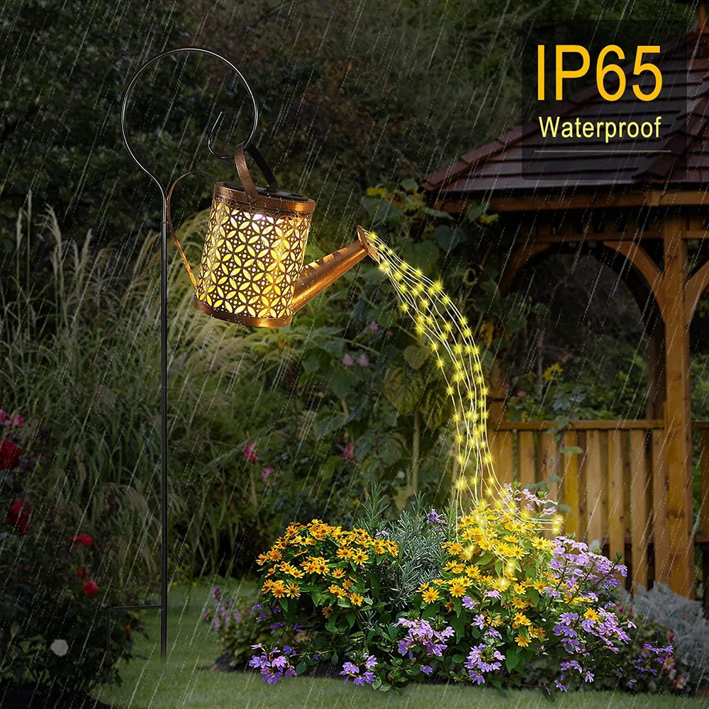 Solar Garden Lights Outdoor Hanging Solar Lantern Watering for Patio Yard Lawn Walkway Decorations Lights Retro LED Solar Lights 240805