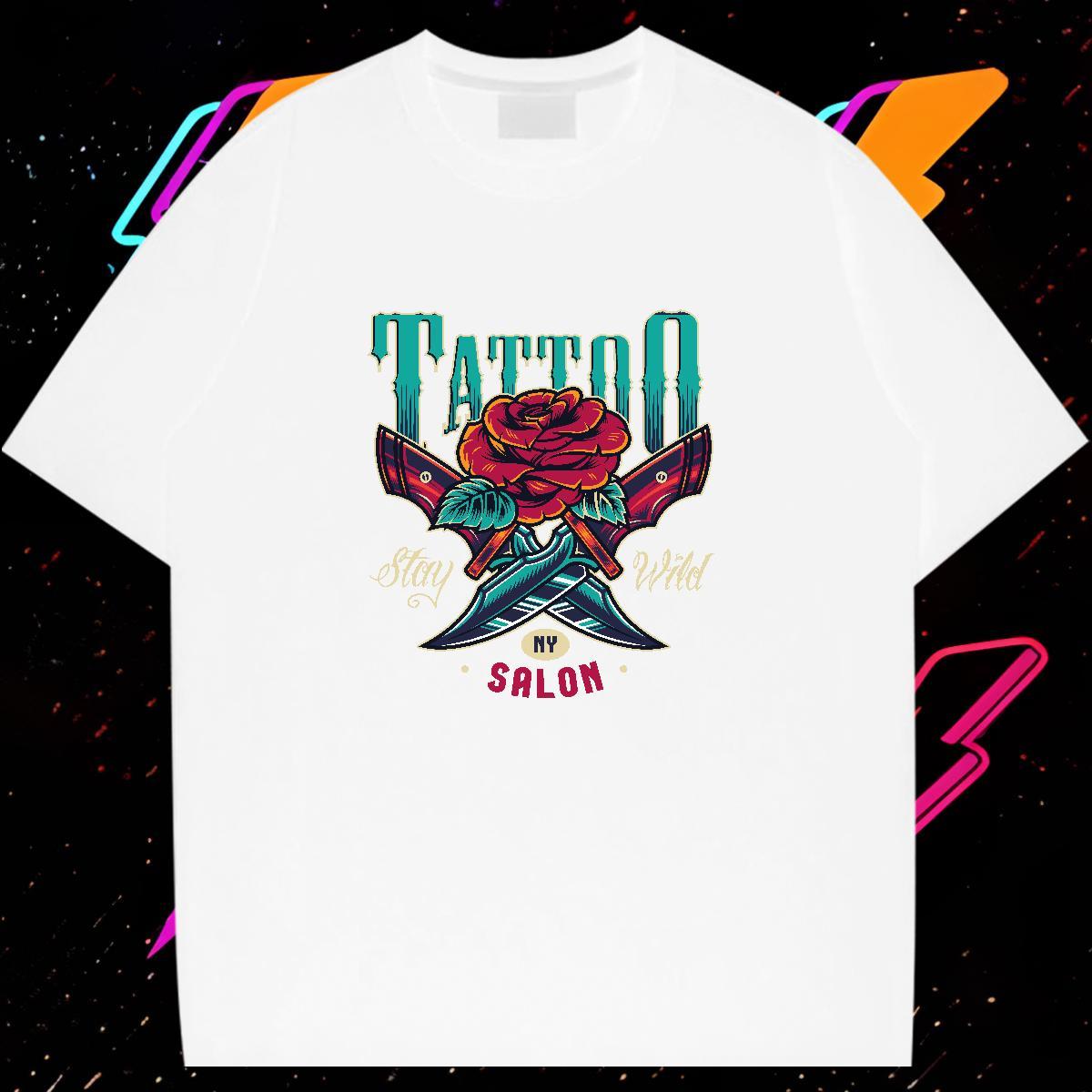 New Designer T-Shirts for Men tool Top Tees 100% Cotton 230g Street Wear Loose Fit Oversized 4XL Short Sleeve Soft Men Clothes T-Shirt