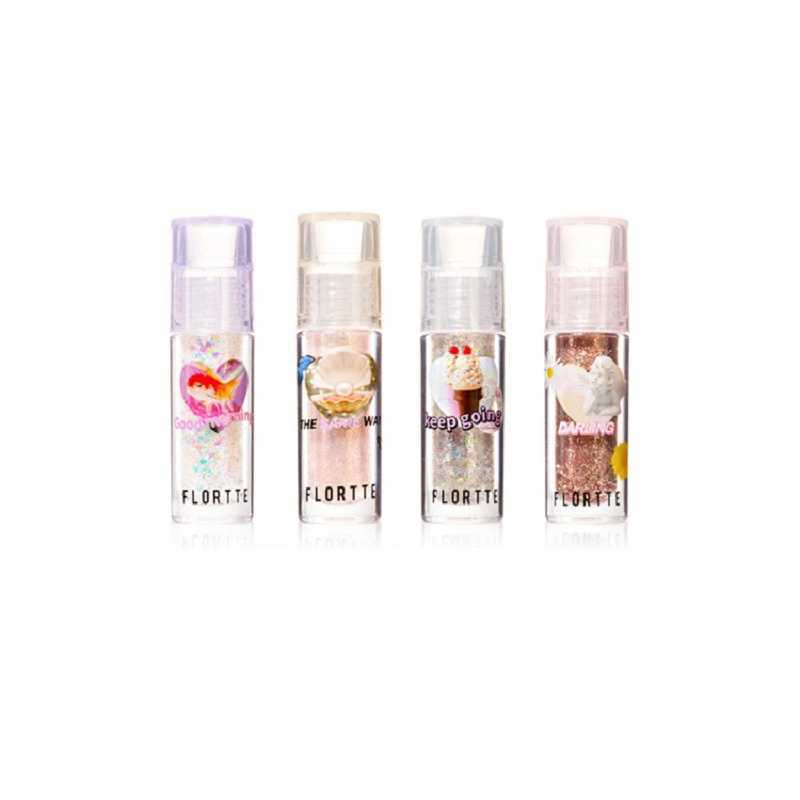 FLORTTE Liquid Eyeshadow Shimmer Metallic Glitter Eye Shadow Highly Pigmented Long Lasting Liquid Eye Liner MakeupCL240812