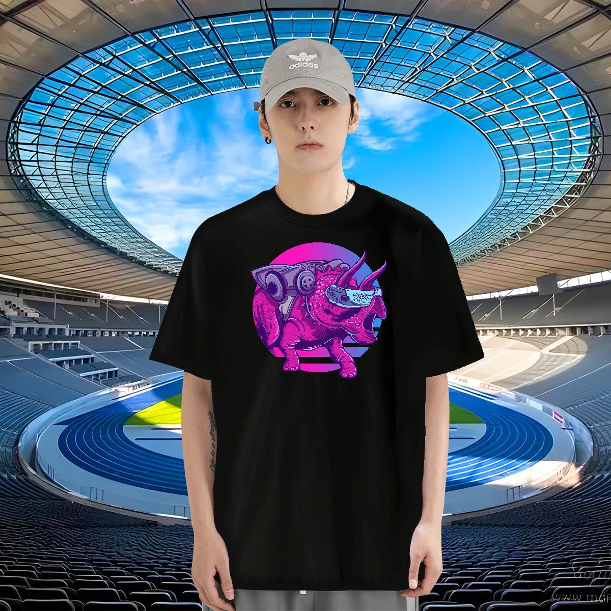 DIY Customized T-Shirts for Men ET Tops 100% Cotton 230g Hip Hop Street Brand Black White Round Neck Short Sleeve Tshirt for Man Woman
