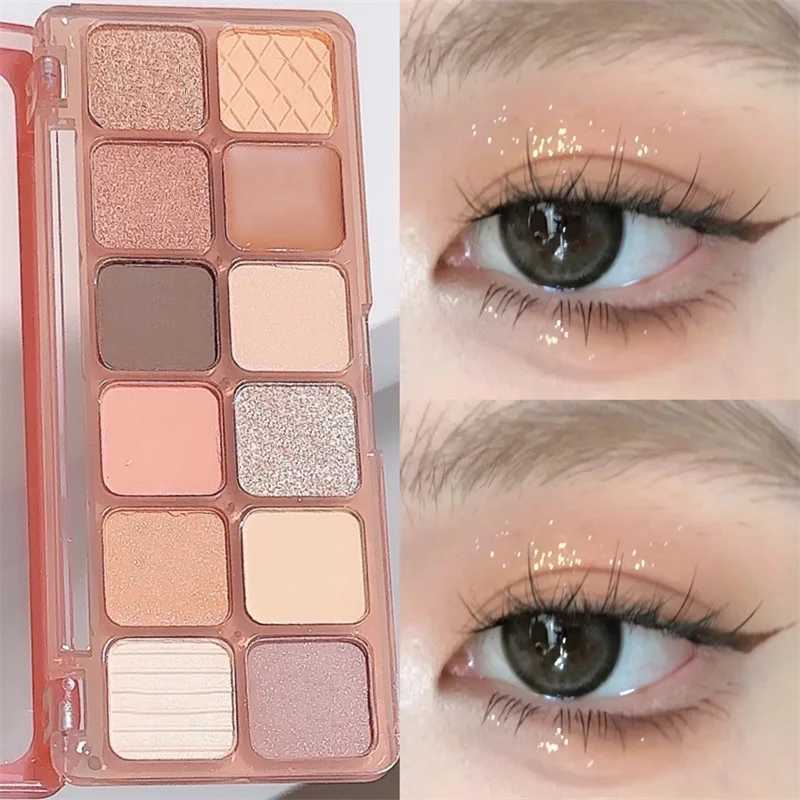 Flash Diamond Peach Kumquat Eyeshadow Palette Nude Pink Purple Eye Pearl Glitter Shadows Korean Charming Contour Eyes Make UpCL240812