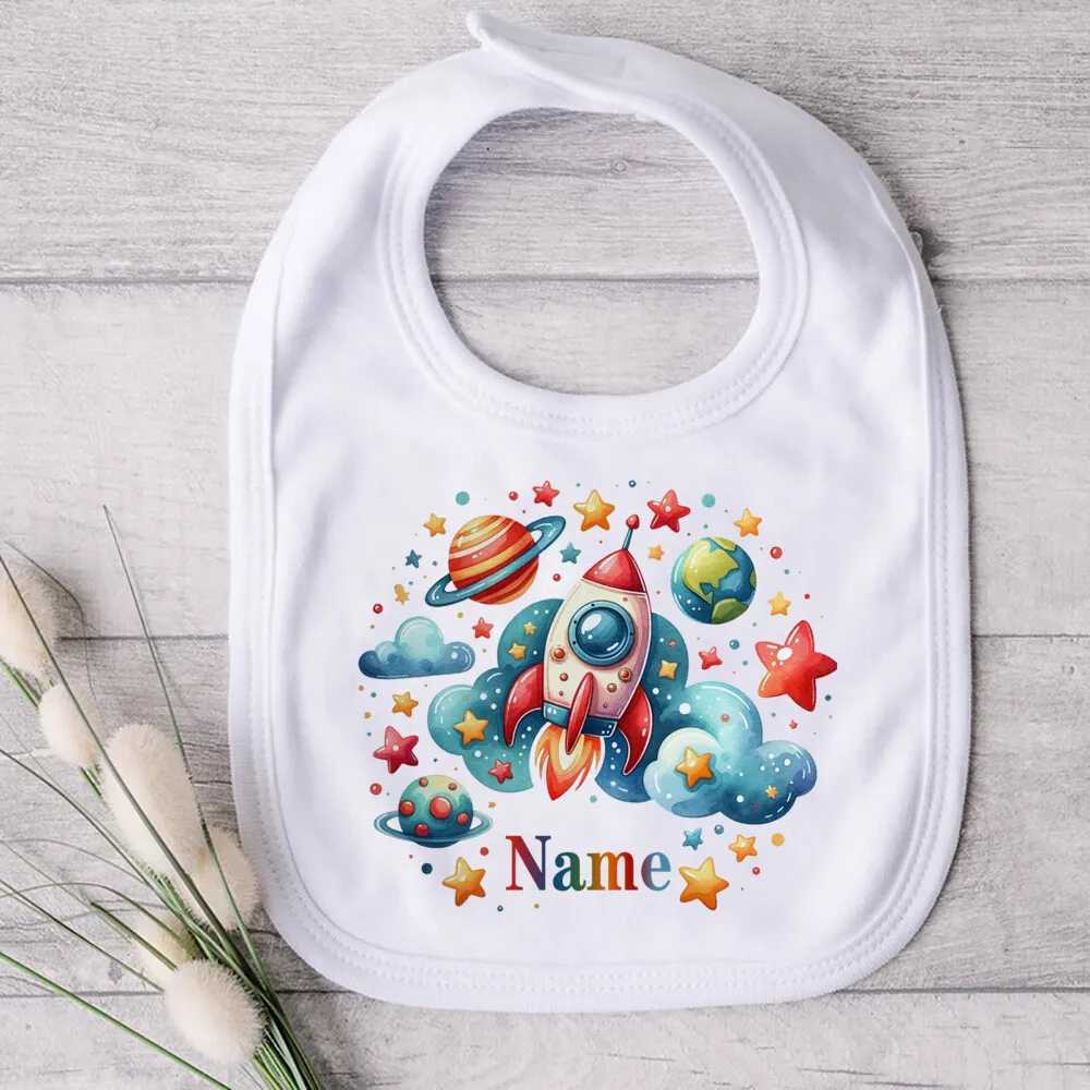 Bibs Burp Cloths Personalised Baby Bibs Custom Dinosaur Unicorn with Name Boys Girls Cotton Bib Newborn Saliva Towel Cute Bib Infant Shower GiftL4812