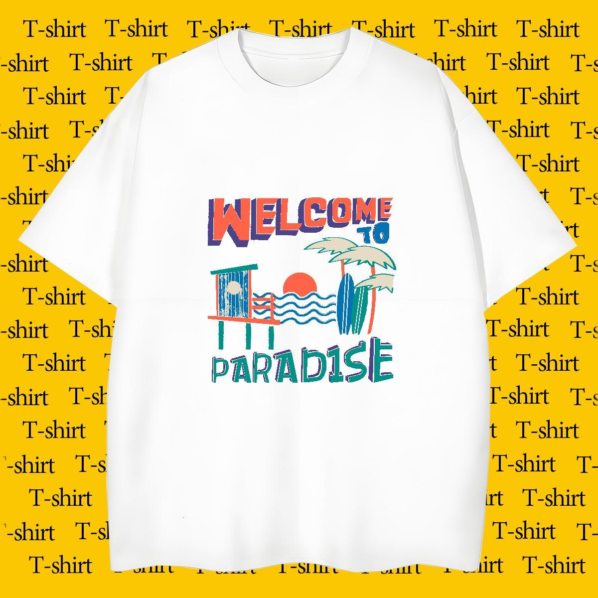 Unisex Tshirts Home Outdoor 230g Pure Cotton Anime Short Sleeve O-Neck tree T-Shirts for Men Fashion Design Tees Shirts