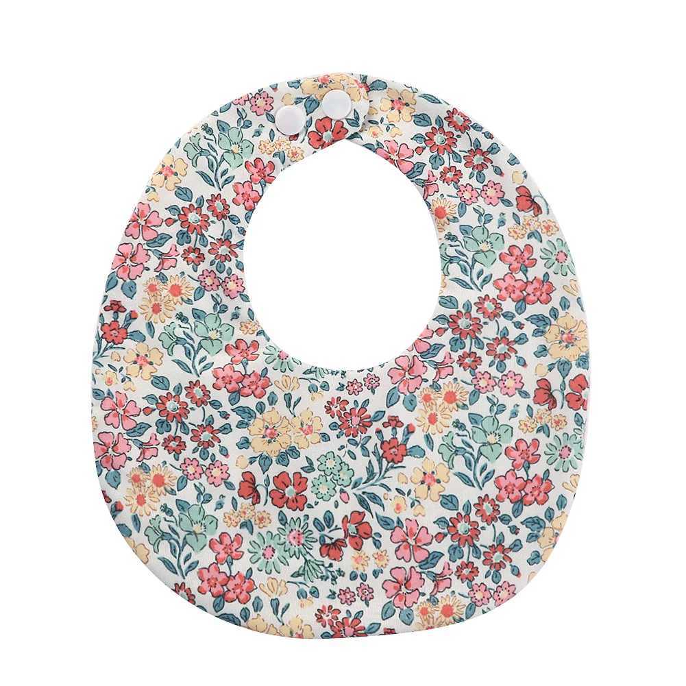 Bibs Burp Cloths Baby Bibs Infant Double sided Cotton Bib Newborn Retro Print Feeding Saliva Towel Bandana Burp Cloth For Boy Girl Soft Drool BibL4812
