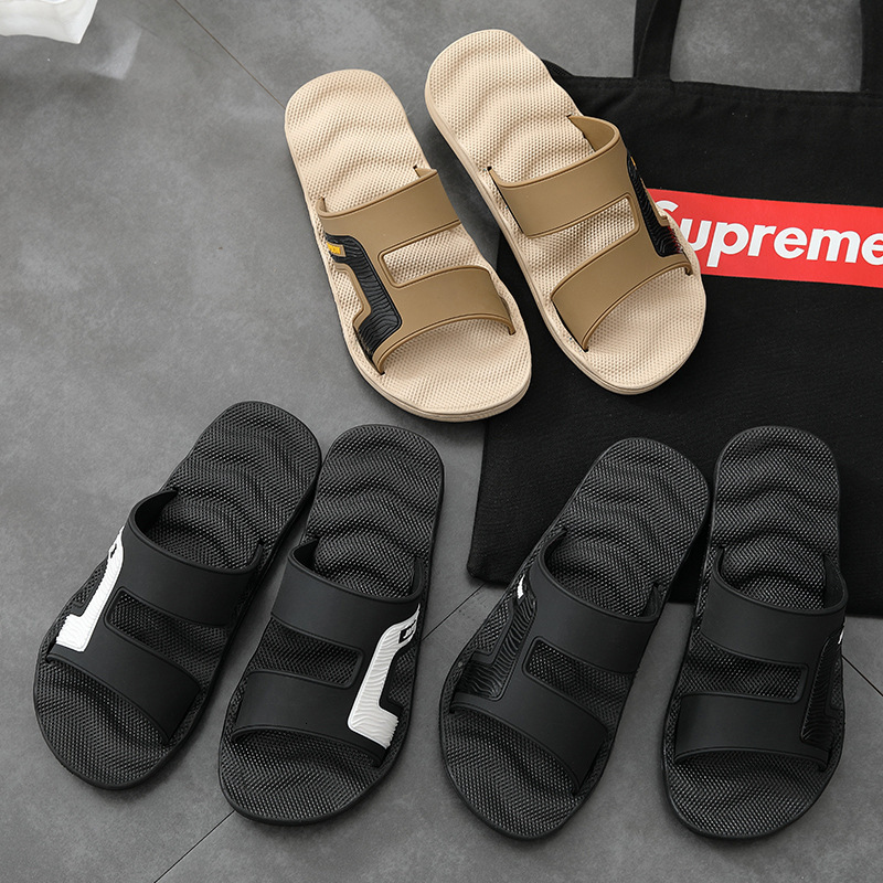 Summer new men's outdoor wear anti slip massage shoes, large shower shoes, men's home slippers