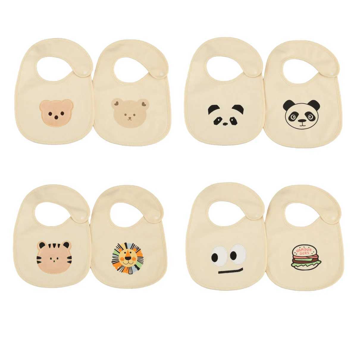Bibs Burp Cloths 2 pcs/set Korean Style Baby Waterproof Bibs New Infants Cotton Feeding Saliva Towel Newborn Toddler Soft Burp Cloth For Kids BibL4812
