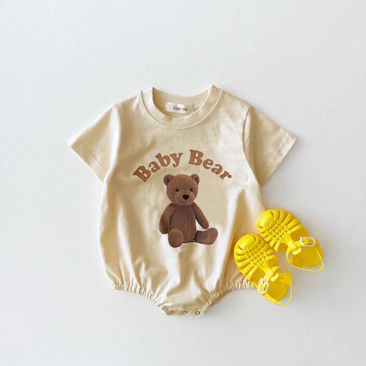 Newborn baby jumpsuit printed casual long sleeved baby boy and girl dress for spring and summer W240812