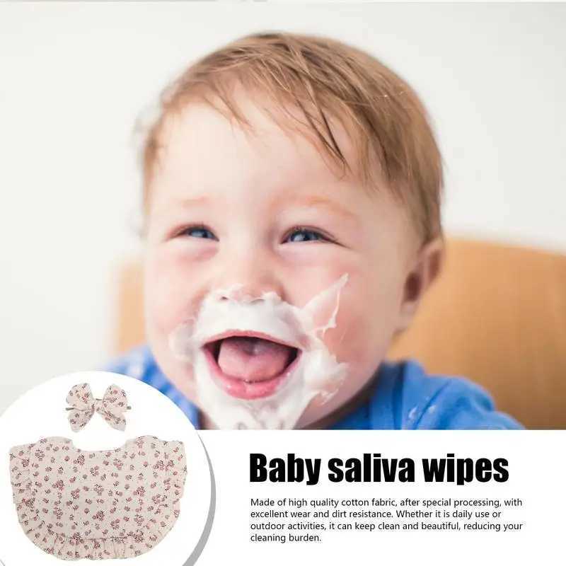 Bibs Burp Cloths Baby Bibs Headbands Bow Nylon Hairbands Double Side Saliva Towel Feeding Burp Cloth Scarf Boys Girls Headwear suppliesL4812