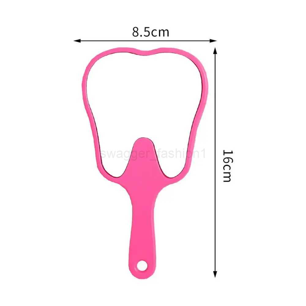 Tooth Shaped Handheld Mirror Practical PVC High Definition Dental Mirrors Makeup Mirror GiftXJ240813