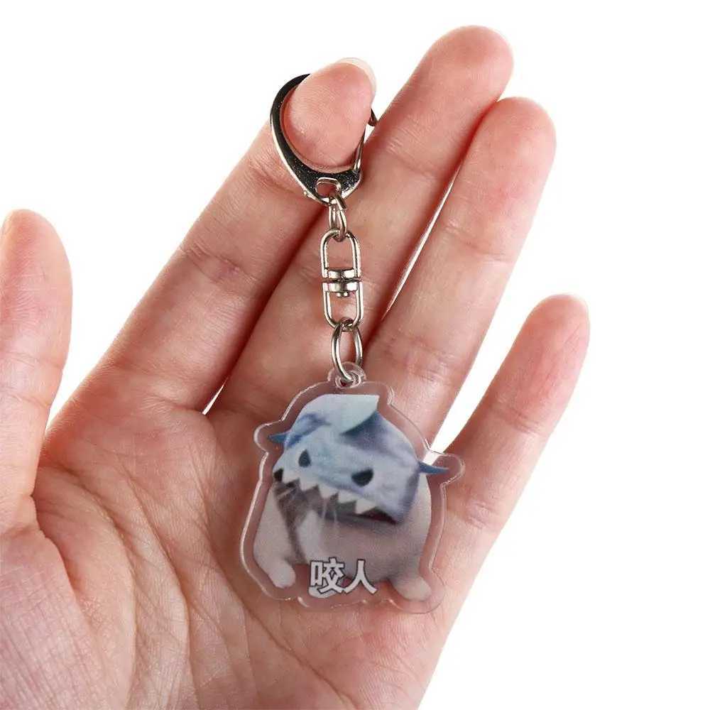 Happy Banana Cat Pendant Keychain Fun Resin Hanging Rope Small Link Chain Maxwell Cat Keychain Student Gift Bag Accessories DIY W240808