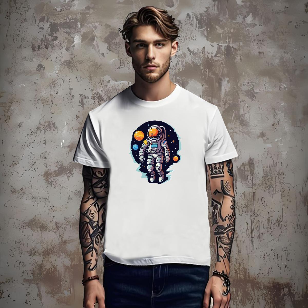 Man T Shirts 230g 100% Cotton universe Outdoor Breathable Short Sleeve Plus Size Cartoon Mens Tshirts Free Shipping Popular Wear