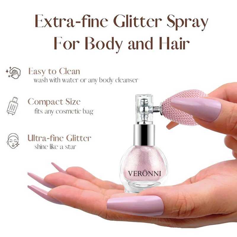 High gloss body diamond shimmer spray powder High gloss powder makeup is suitable for face and body skin hair cosmetics W240812