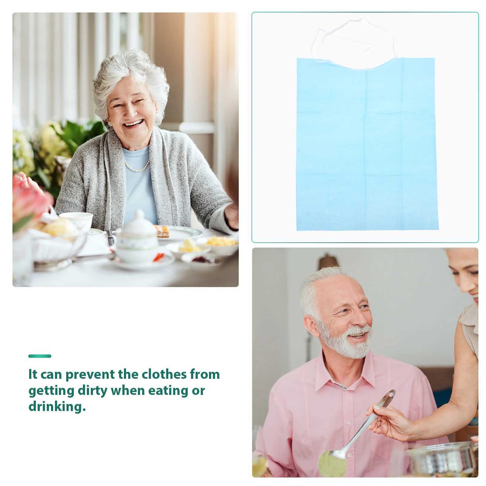 Bibs Burp Cloths 30Pcs Bibs Adjustable Women Scarf Waterproof Clothing Protector Apron Smock for Senior Elderly Men Nursing Home CareL4812