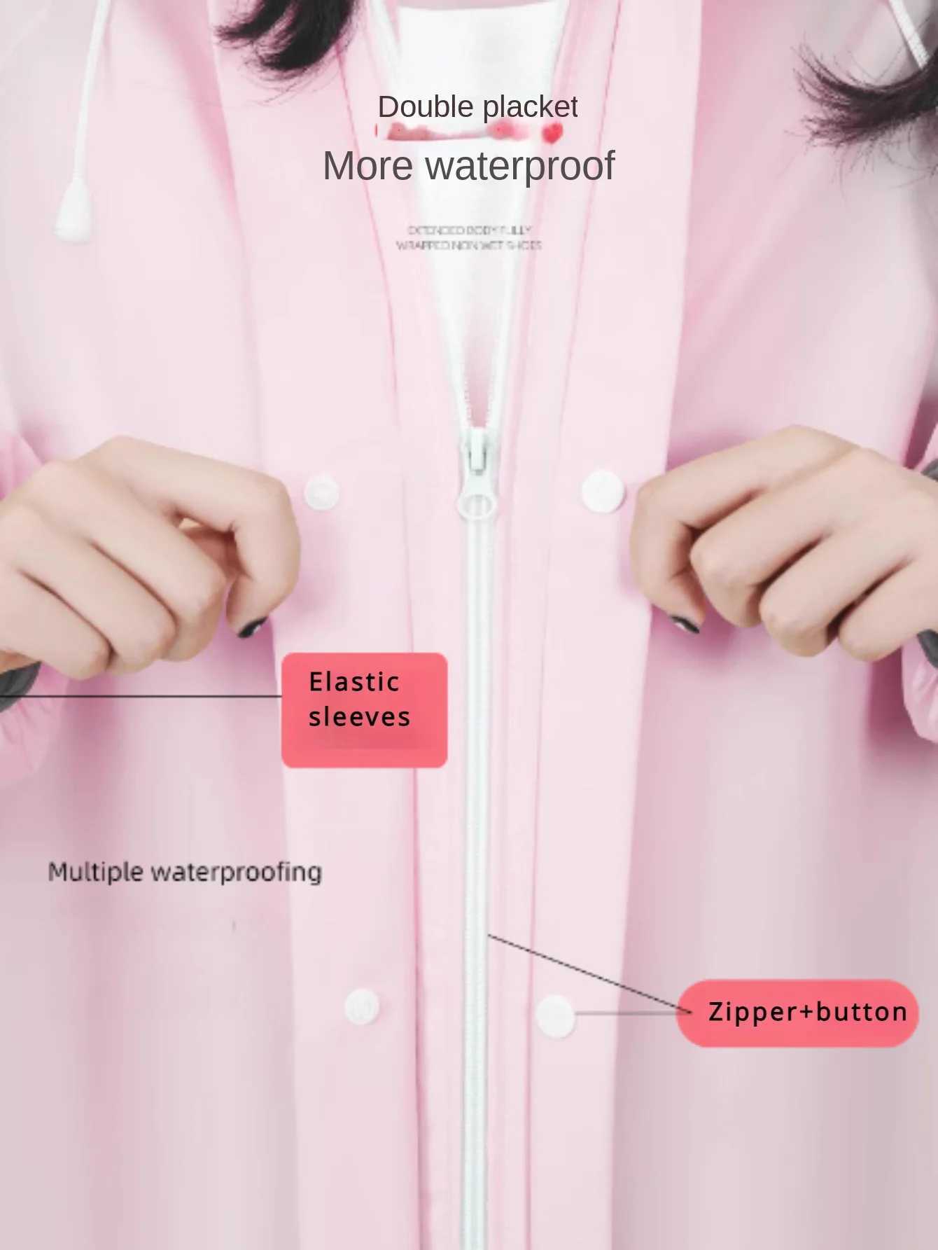 New Fashion Raincoat Women Long Rain Coat Poncho Ladies Waterproof Lengthen Raincoat Adults Windproof Rain wear Y240810