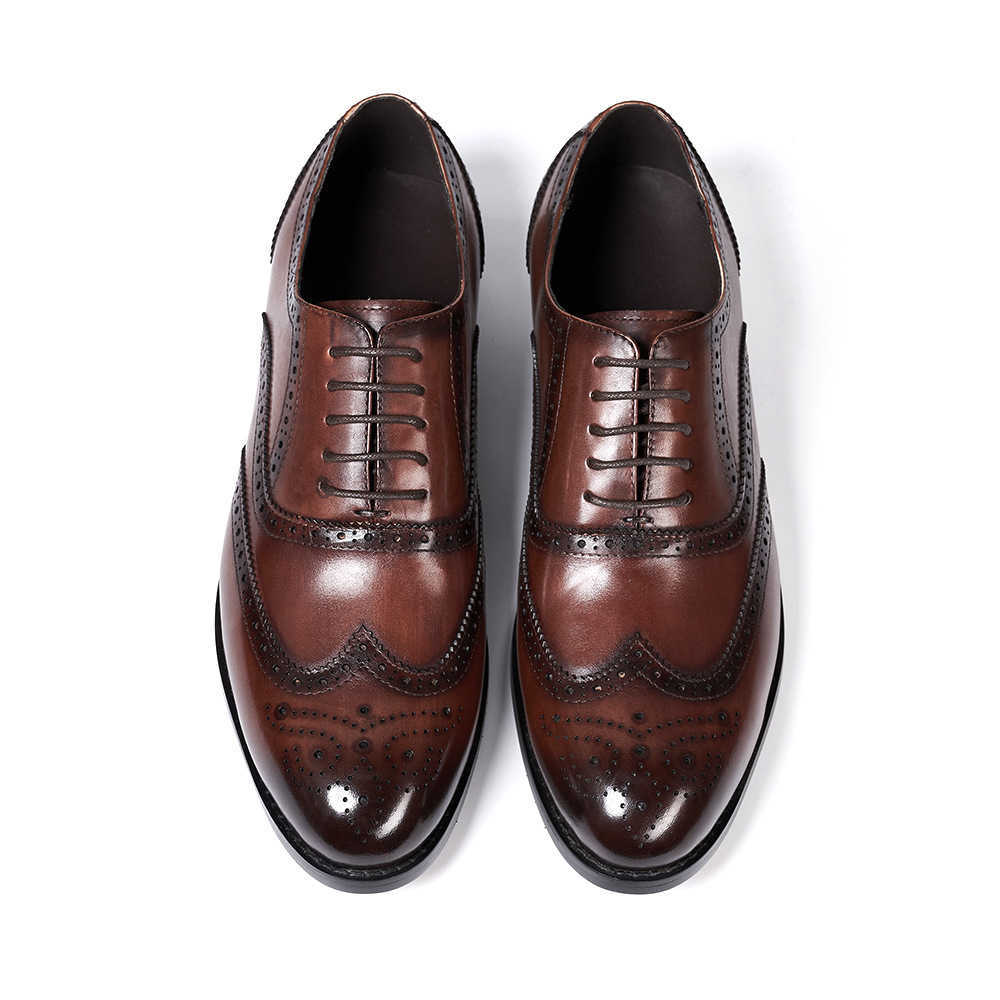 CMM British Block Business Leather Shoes for Mens Gentlemen Pointed Handmade Genuine Leather Mens Shoes Wedding Dress Shoes