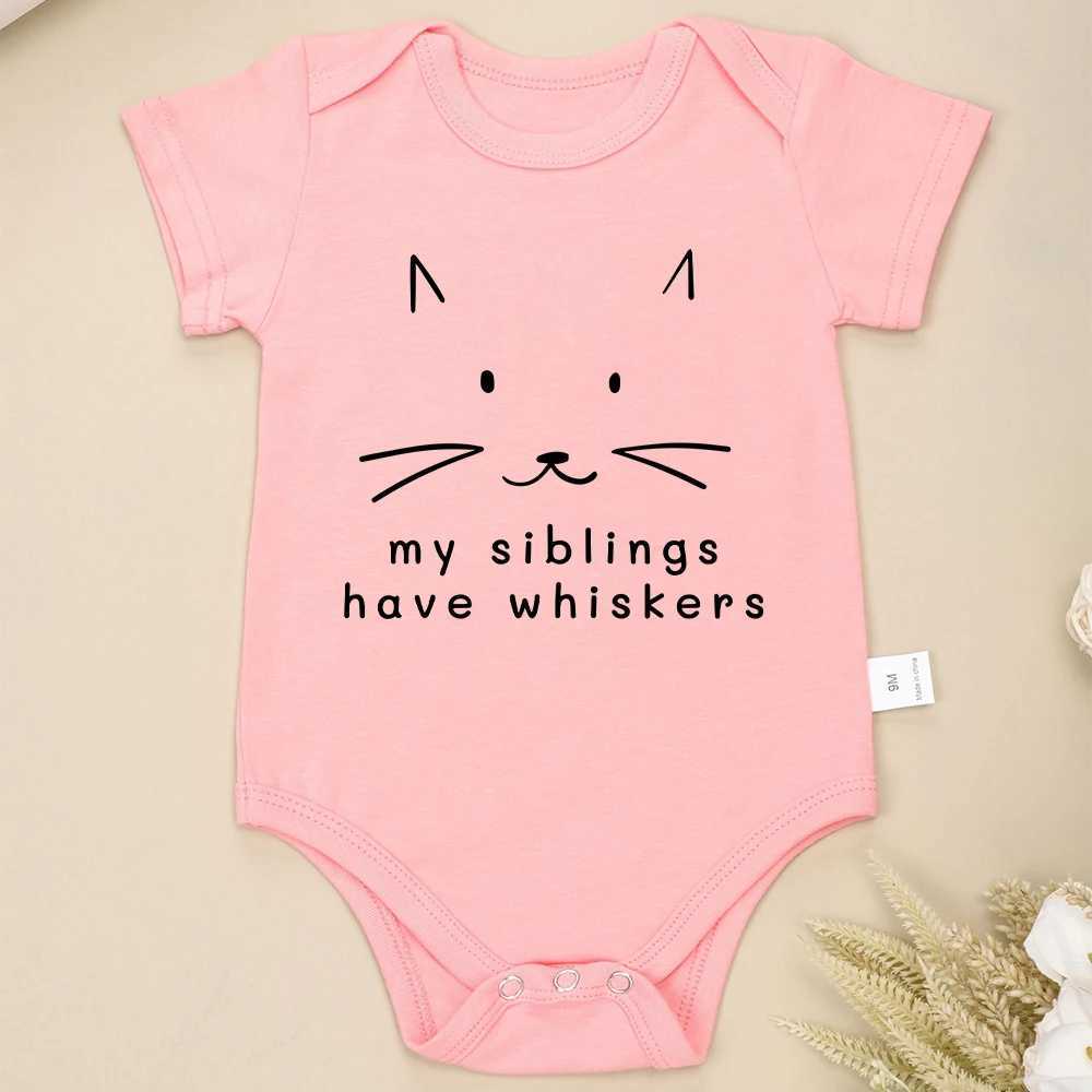 My sisters have lovely beards Baby girls clothes Onesie Funny Kawaii Harajuki Comfortable skin Friendly newborn boys tights Cotton W240812