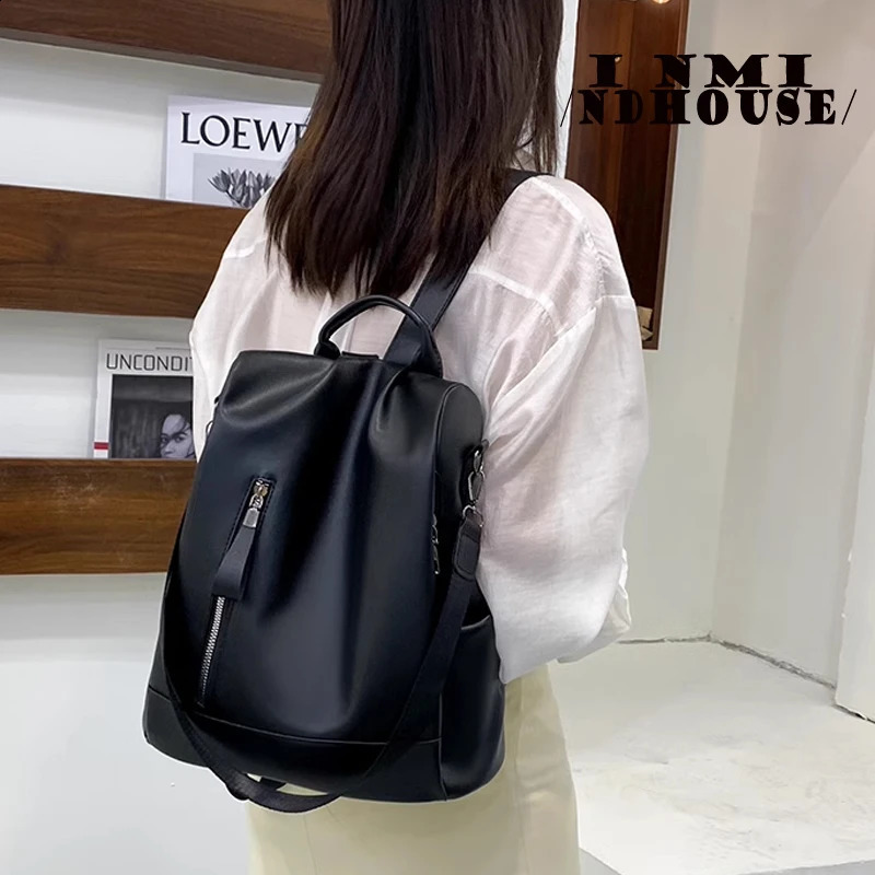 Fashion womens backpack Oxford waterproof school bag teenage girls multifunctional shoulder travel Rucksack 240813