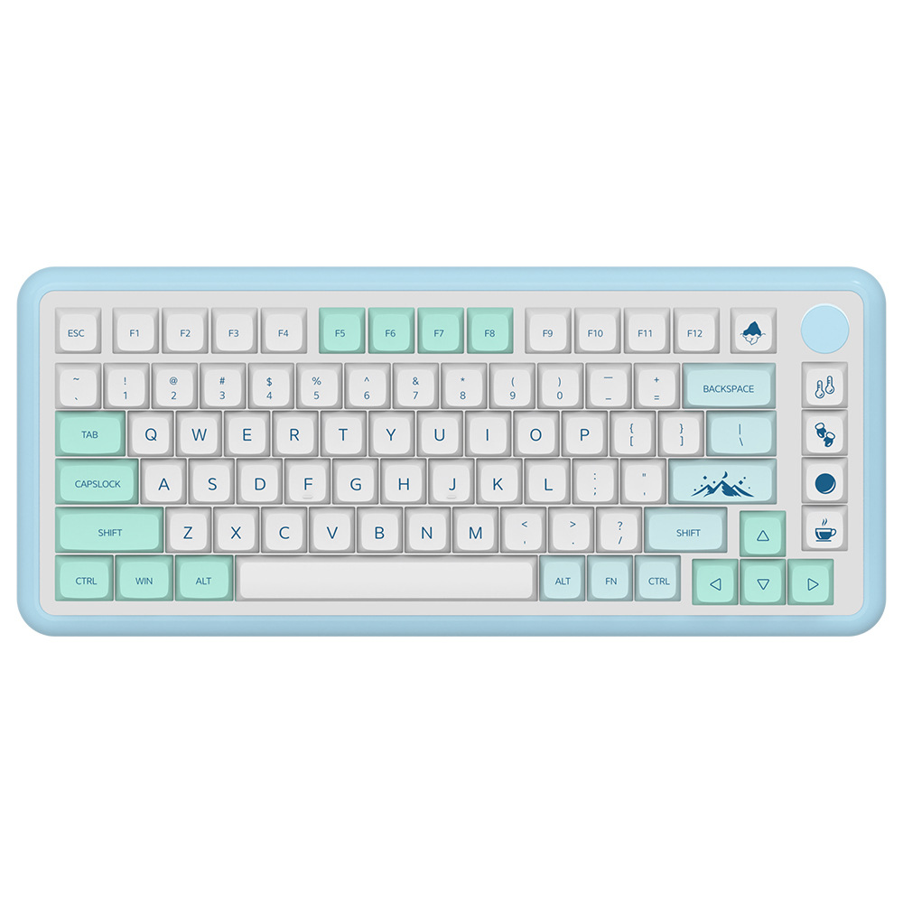 Iceberg Theme XDA Height Key Cap Multilingual Russian Korean German French Brazilian Portuguese R240813