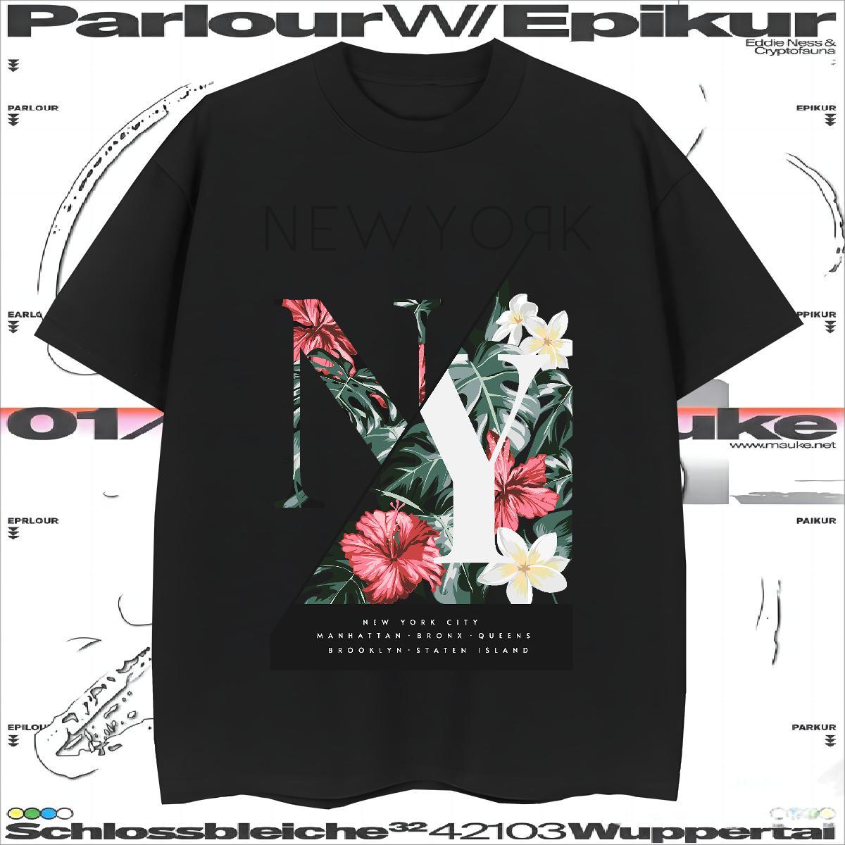 Loose Fit flower T-Shirts for Men Hip Hop Street Men Tshirts 100% Cotton 230g New Designer Breathable Customized Print Polos