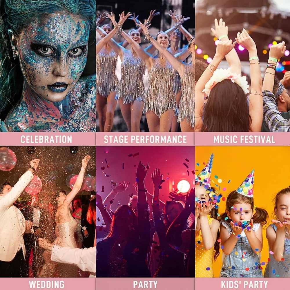 9 packs of facial glitter gel mermaid sequins block flash stick makeup lip hair eye shadow body glitter glue party makeup W240812