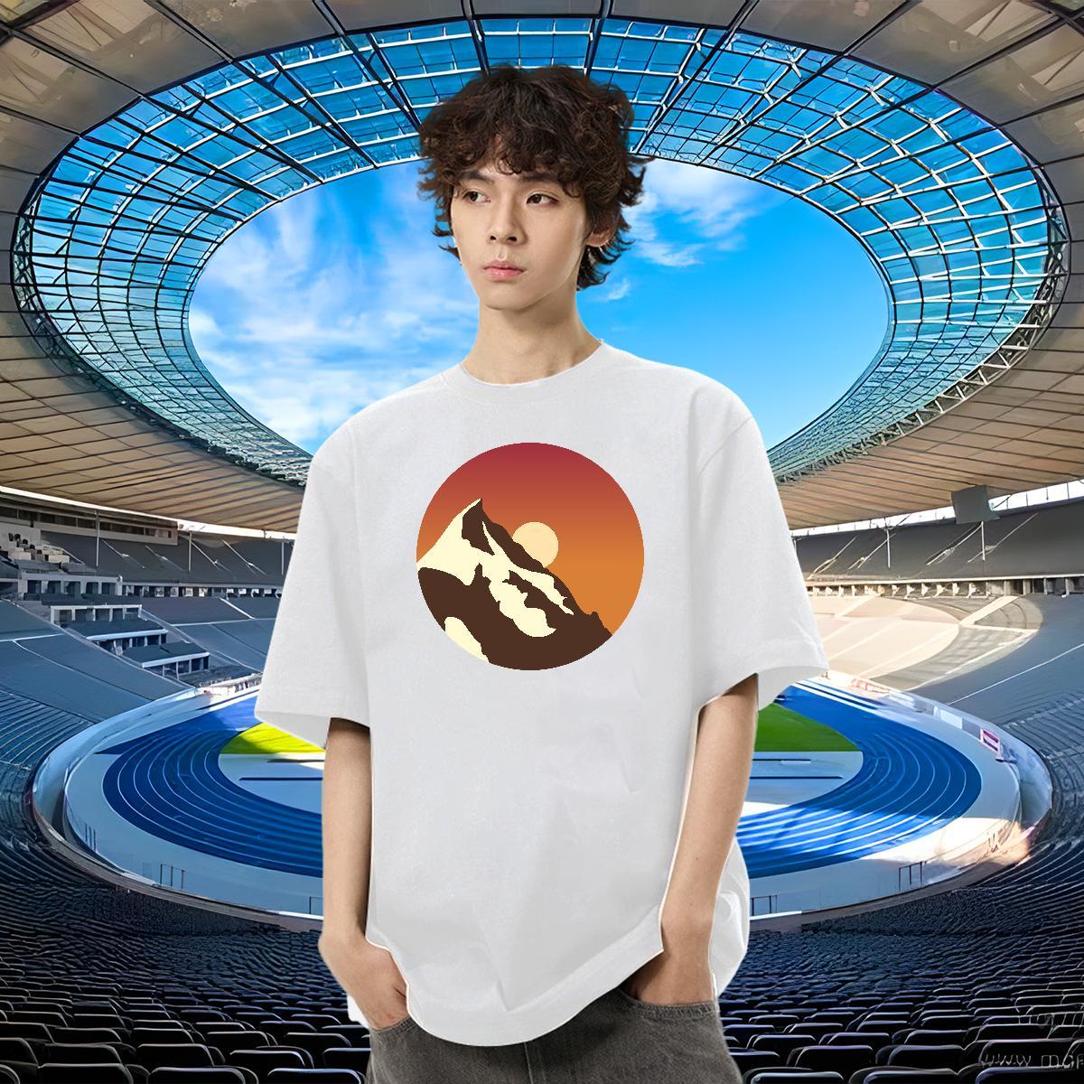 Loose Fit Tshirts Street Wear 230g Pure Cotton Anime Breathable sky Mens T Shirts Stylist Clothings