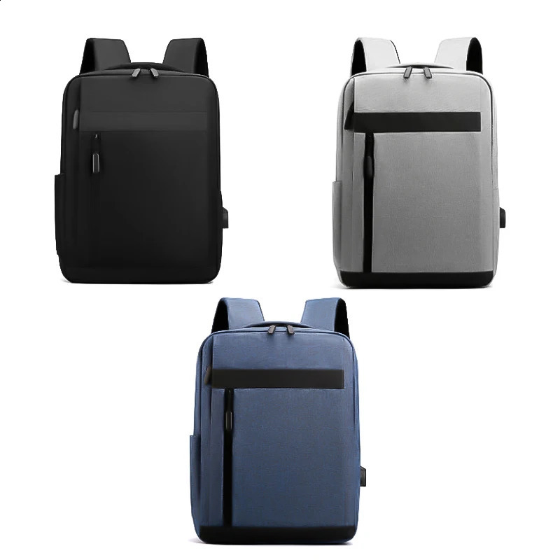 Business laptop backpack large capacity multifunctional USB charging waterproof film mens casual shoulder bag 240813