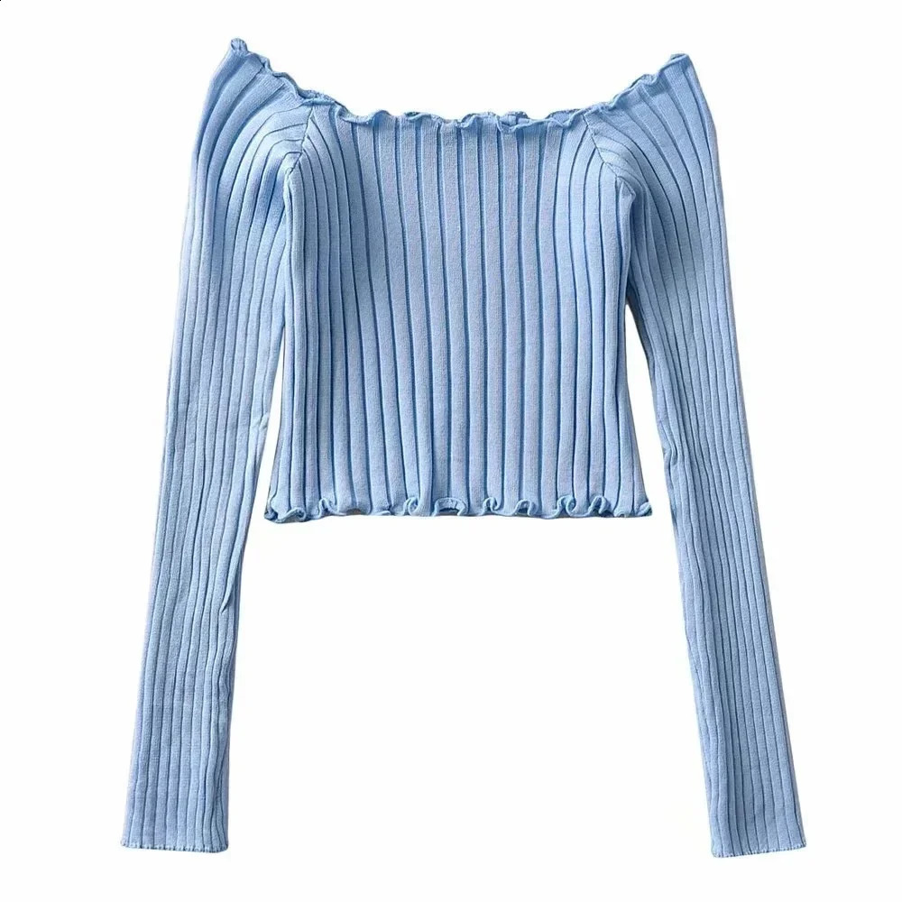 Women Y2K Tops Knitting Black Sweaters Autumn Winter Fashion Lady Long Sleeve Square Neck Slim Pullover Vintage Harajuku Jumpers 240812