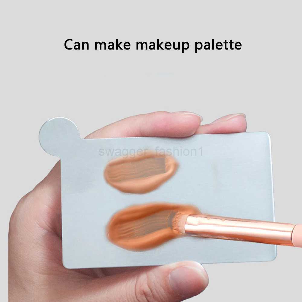 1PC Portable Mini Unbreakable Makeup Mirror Shatter Proof Card Style Pocket Cosmetic Mirror PU Leather Stainless Steel MirrorXJ240813