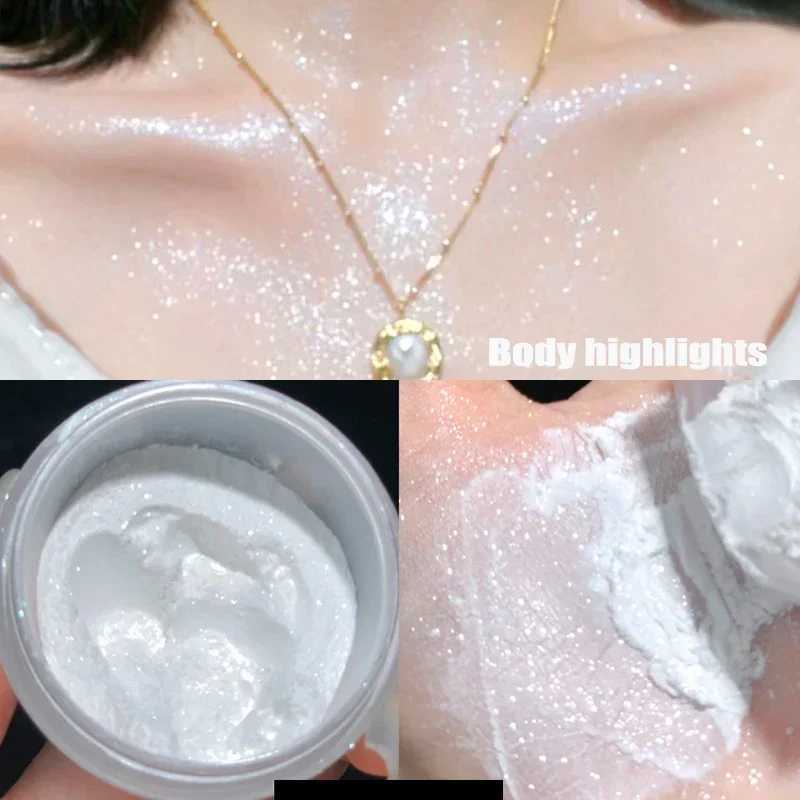 Micro Light Makeup Loose Set Powder Facial Body Shining Diamond Moonlight White Loose High Gloss Fairy Powder Bright High Gloss W240812